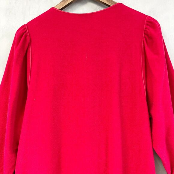 VTG‎ 80s Vanity Fair Robe Housecoat Womens Small Embroidered Floral Lounge Sleep - Picture 4 of 10